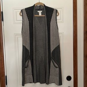 Max Studio Long Vest w/Pockets